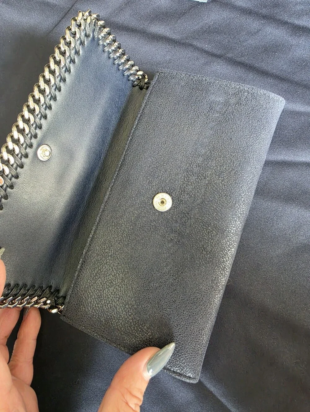 Authentic Stella Mccartney Navy Blue Wallet